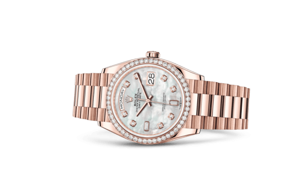 Rolex Day-Date 36 Oyster 36 mm Everose gold and diamonds 128345RBR - Image 2