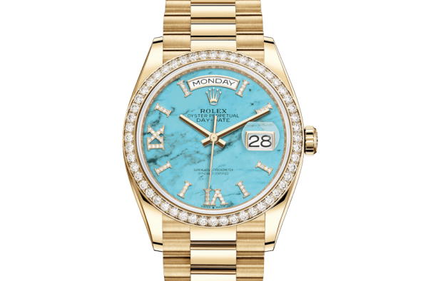 Rolex Day-Date 36 Oyster 36 mm yellow gold and diamonds 128348RBR